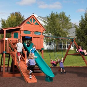 classic olympian treehouse jumbo 4 swing set