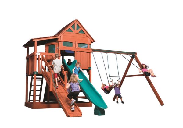 classic olympian treehouse jumbo 4 swing set