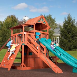 classic titan treehouse jumbo 4 swing set