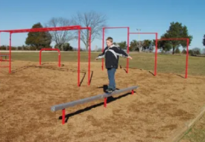 Playground balance beam is great for building balance and coordination. 