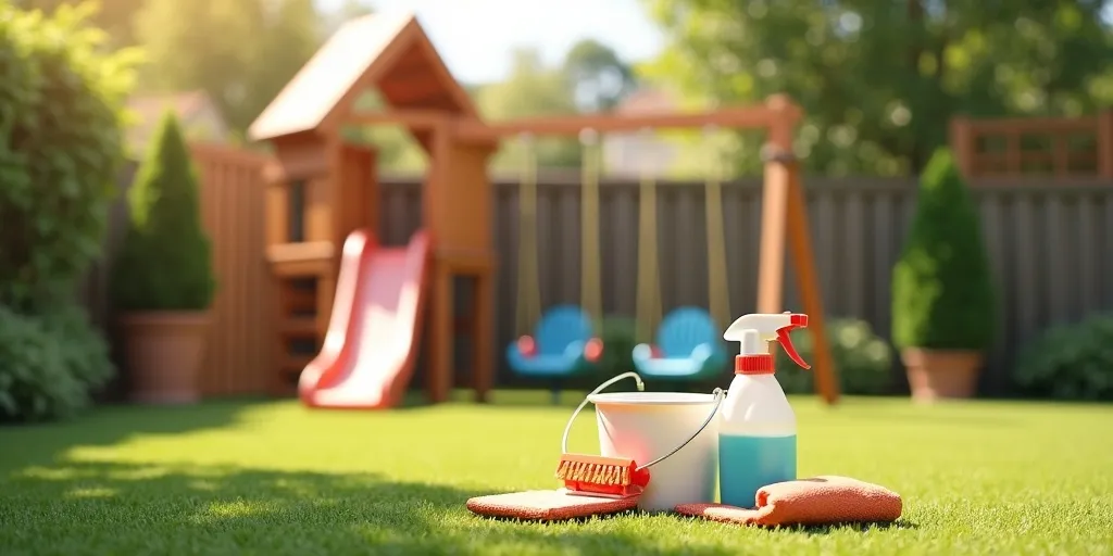 Which products are best for outdoor playset cleaning?