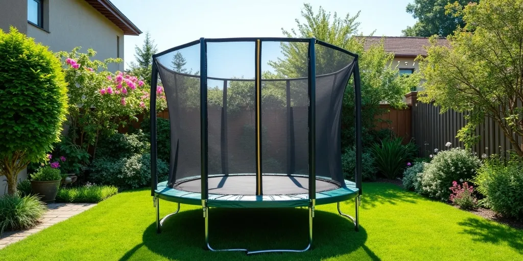 How can adding a net enhance the safety of your trampoline experience?