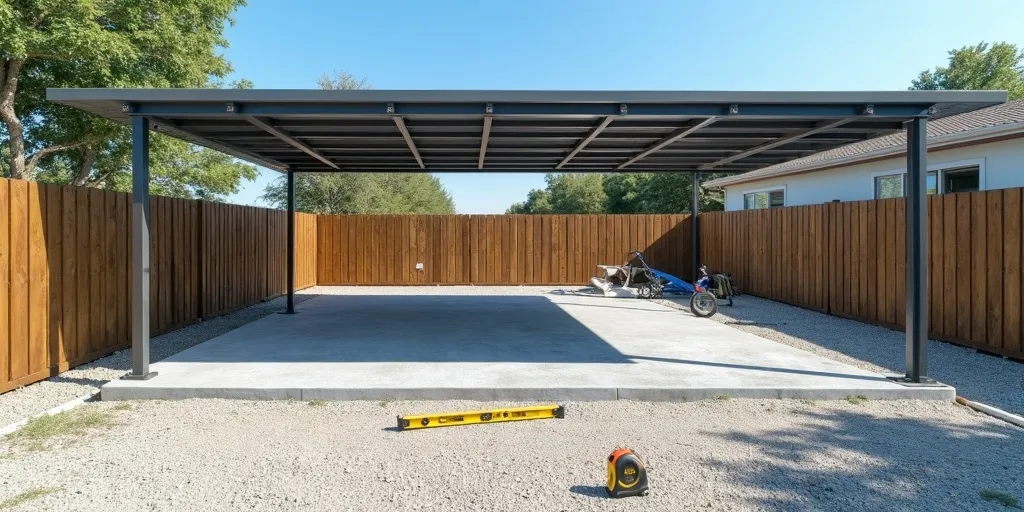 What are the key steps for assembling a carport?
