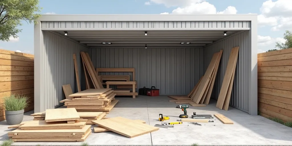 What materials are needed to enclose a metal carport?