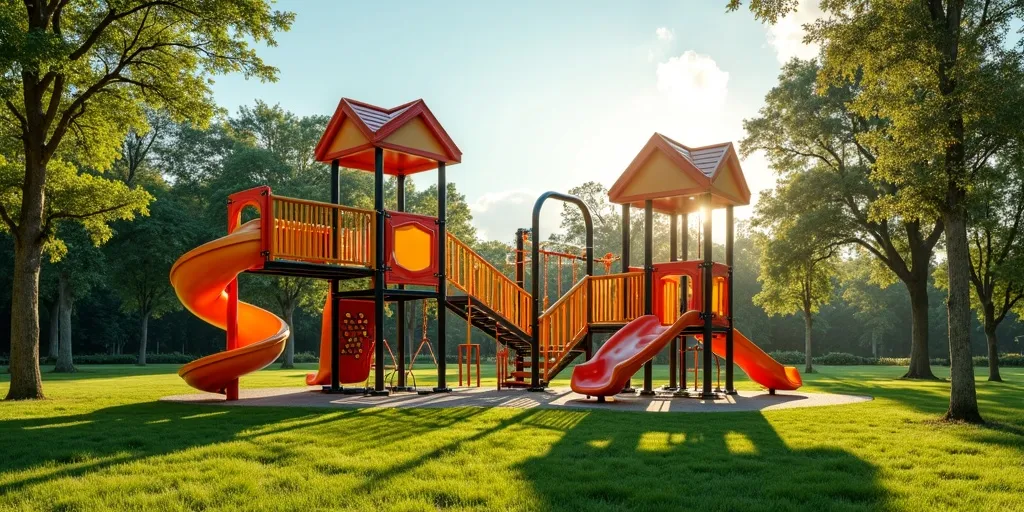 How do older kids use playsets for physical activities?