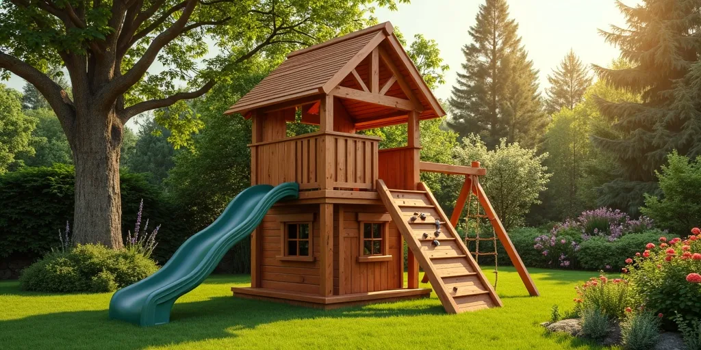 How do playsets promote independence and autonomy in older kids?