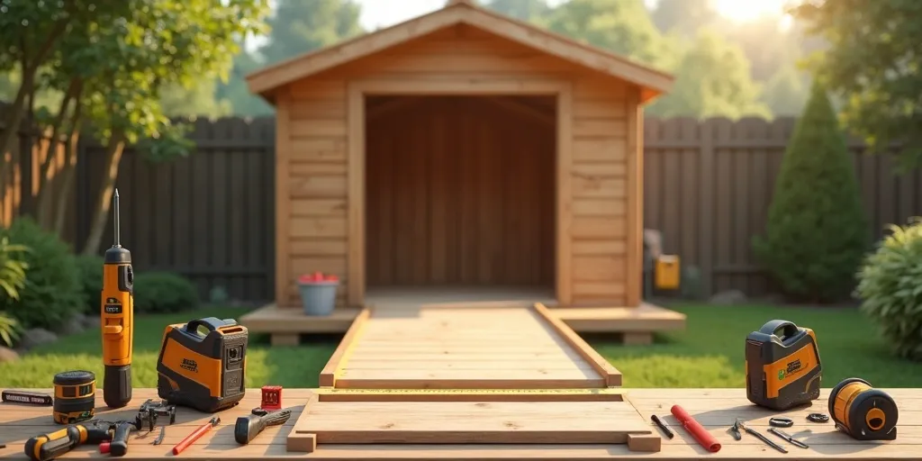 What precautions should be taken when building a shed ramp?