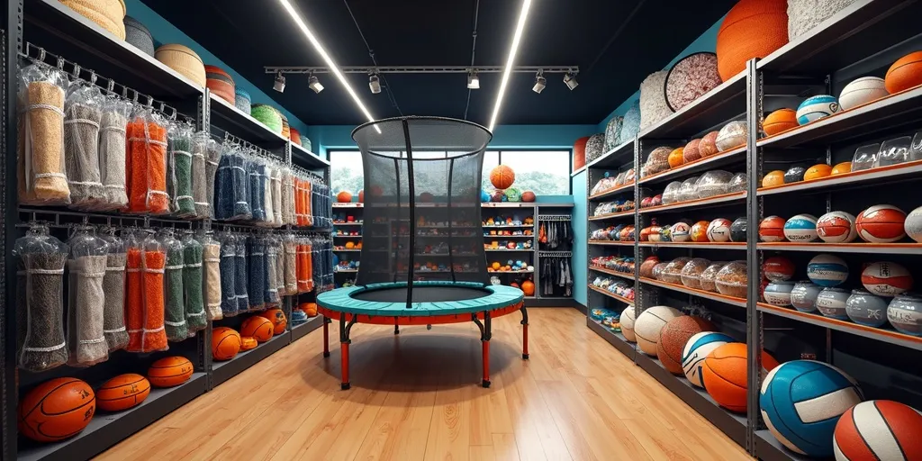 Which stores sell trampoline nets in person?