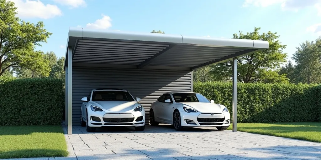 What is the typical width of a two-car carport?