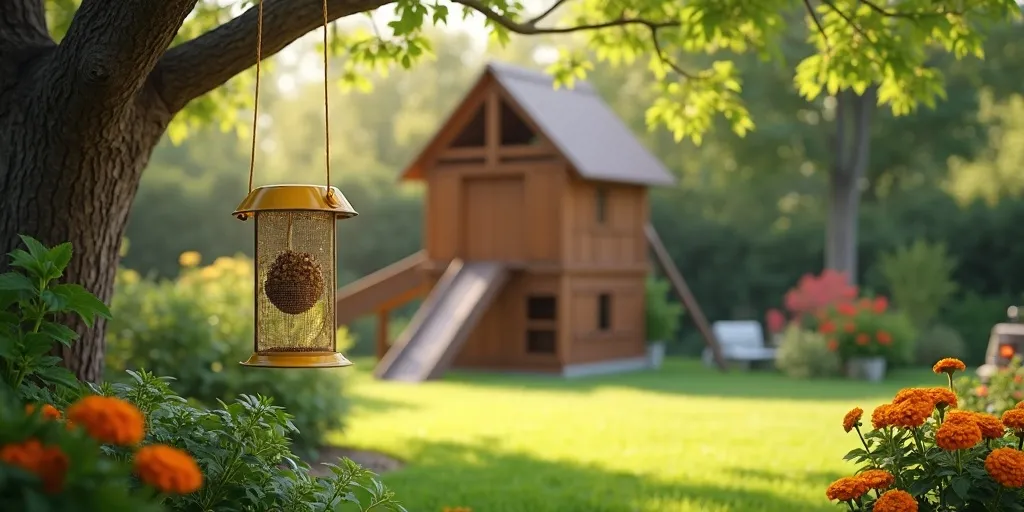 What are effective strategies to prevent wasps near playsets?