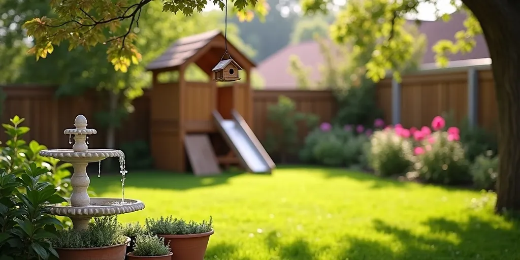 How can you create a safer environment for children by keeping wasps away from playsets?