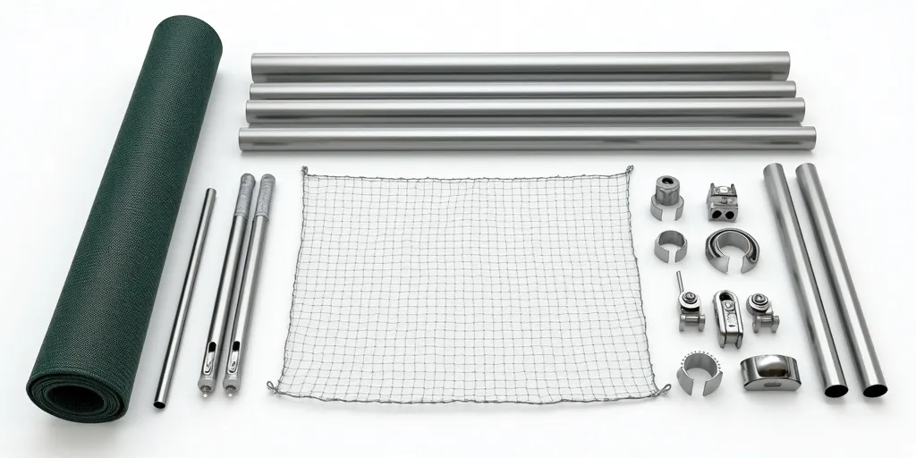 What materials are needed to install a safety net on a trampoline?