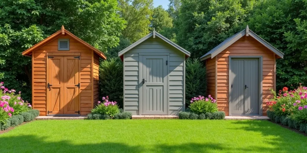 How do wooden sheds differ from metal and plastic sheds?
