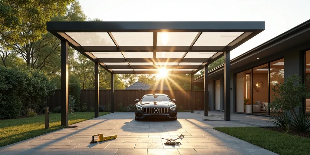 What factors determine the width of a carport?