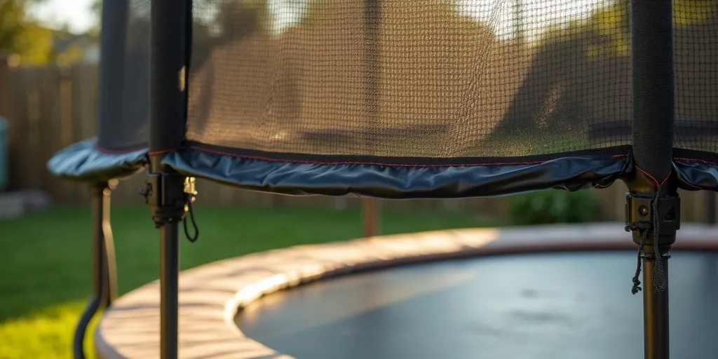 What maintenance can prevent a loose trampoline net?