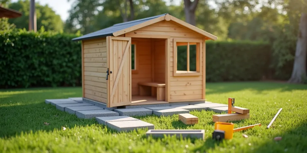 How to make final adjustments for a level shed placement?