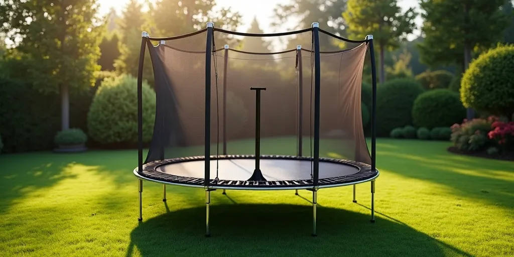 How do you find the width of a trampoline net?
