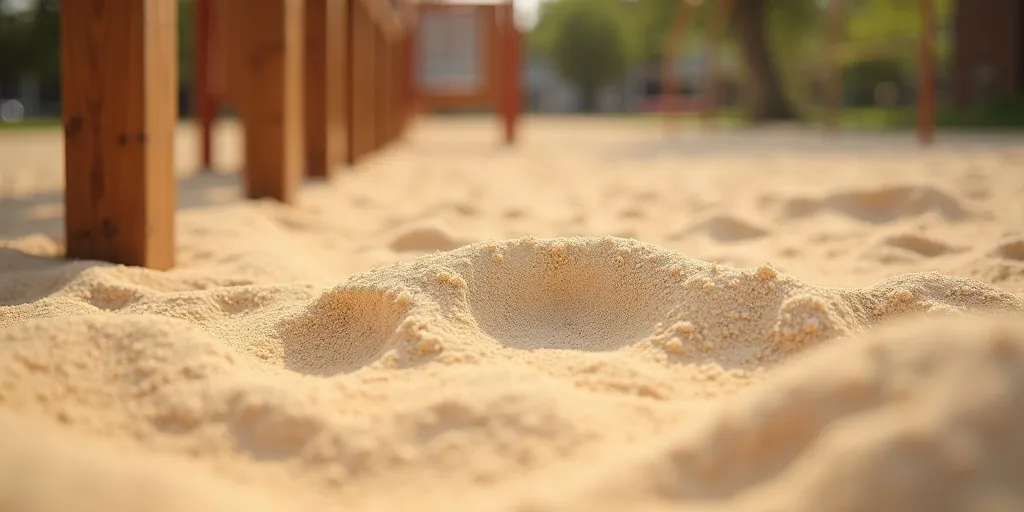 What are the advantages of using sand under a playset?
