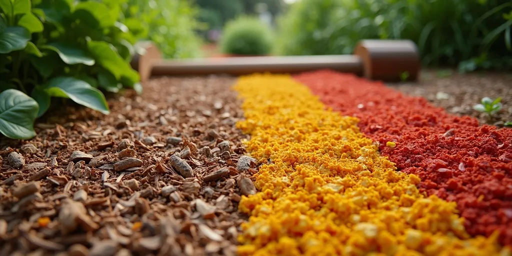 What factors should be considered when choosing a material for under a playset?