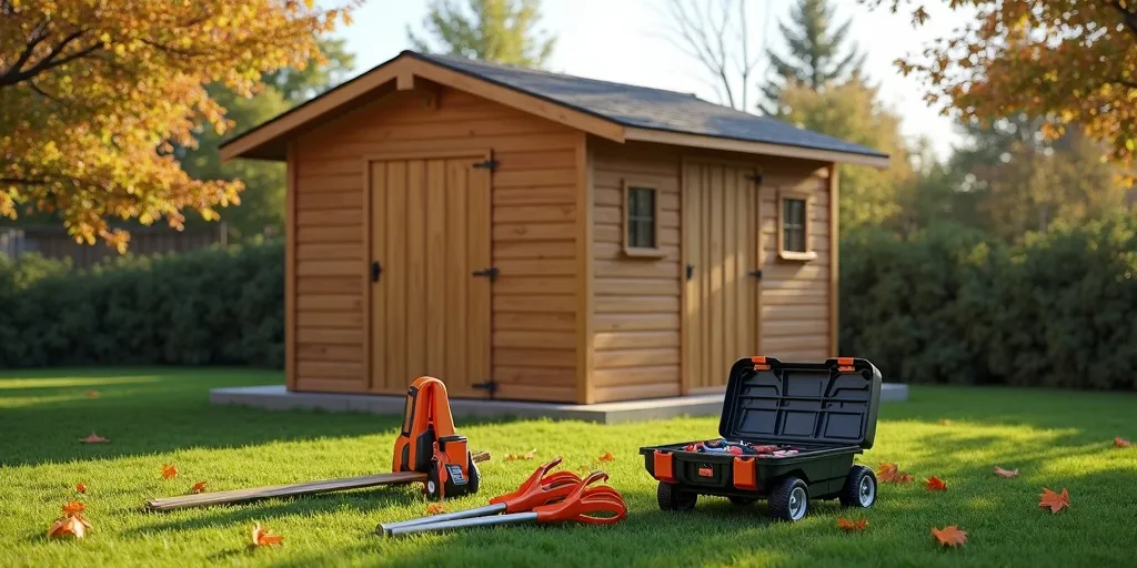 What steps should be taken before transporting a storage shed?