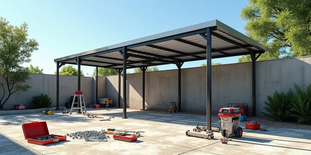 What are the steps to disassemble a carport?