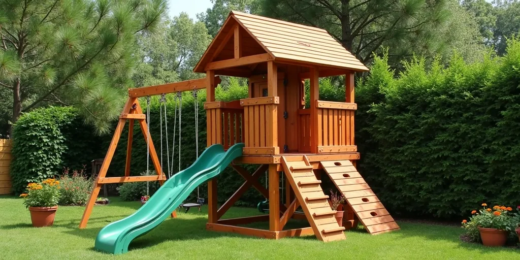 How can you prevent bees from building nests on a playset?