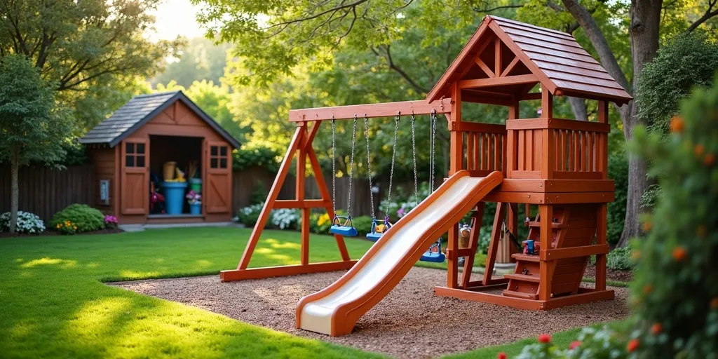 How can parents ensure the safety of a spring playset?