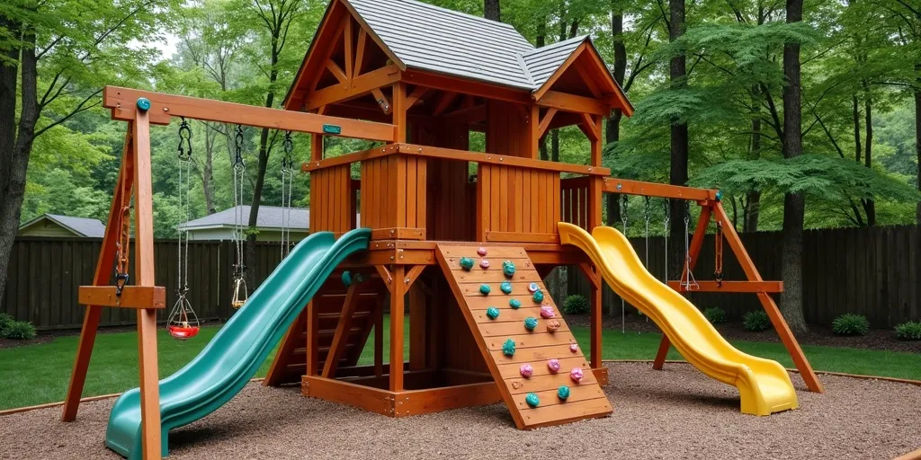 What maintenance requirements should parents consider when buying a playset?