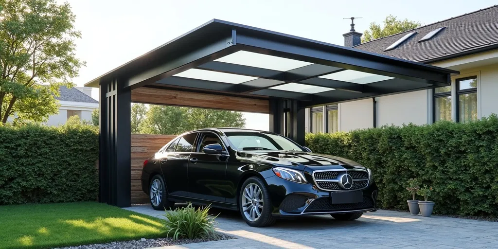 In what ways can a carport help maintain the temperature inside your vehicle?