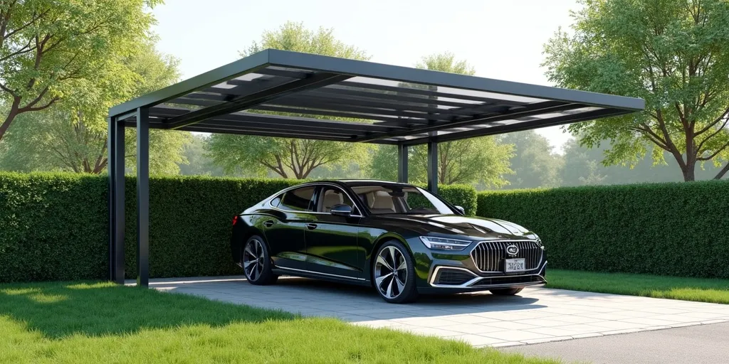 How does parking under a carport contribute to preserving your car's condition and value?