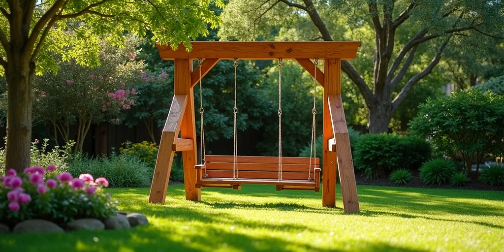 Why is a swing set a valuable addition for families with children?