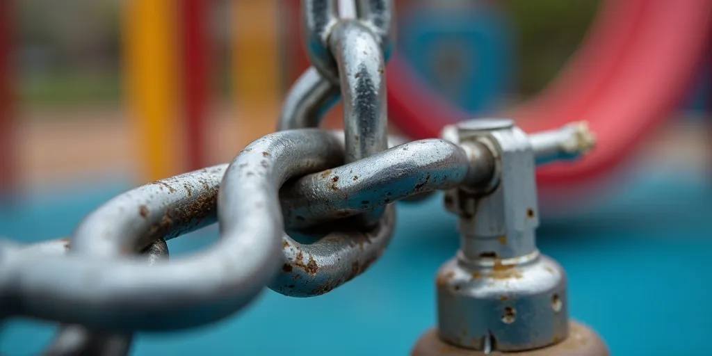 How do you lubricate moving parts on playground equipment?
