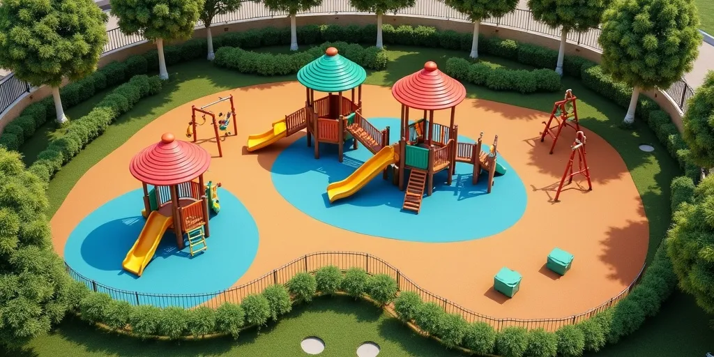 Why is supervision important in the layout of a preschool playground?