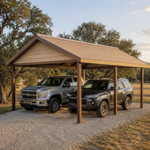 Metal Carport - Boxed Eave Roof