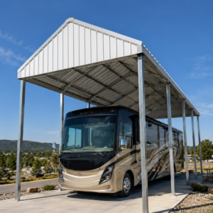 Metal Carport - Vertical Roof