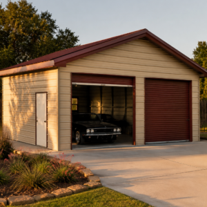 Metal Garage - Boxed Eave Roof