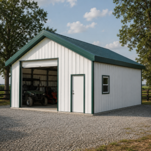 Metal Storage Building - Boxed Eave Roof