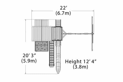 Olympian Outlook XL 2 Wooden Swing Set - Image 2