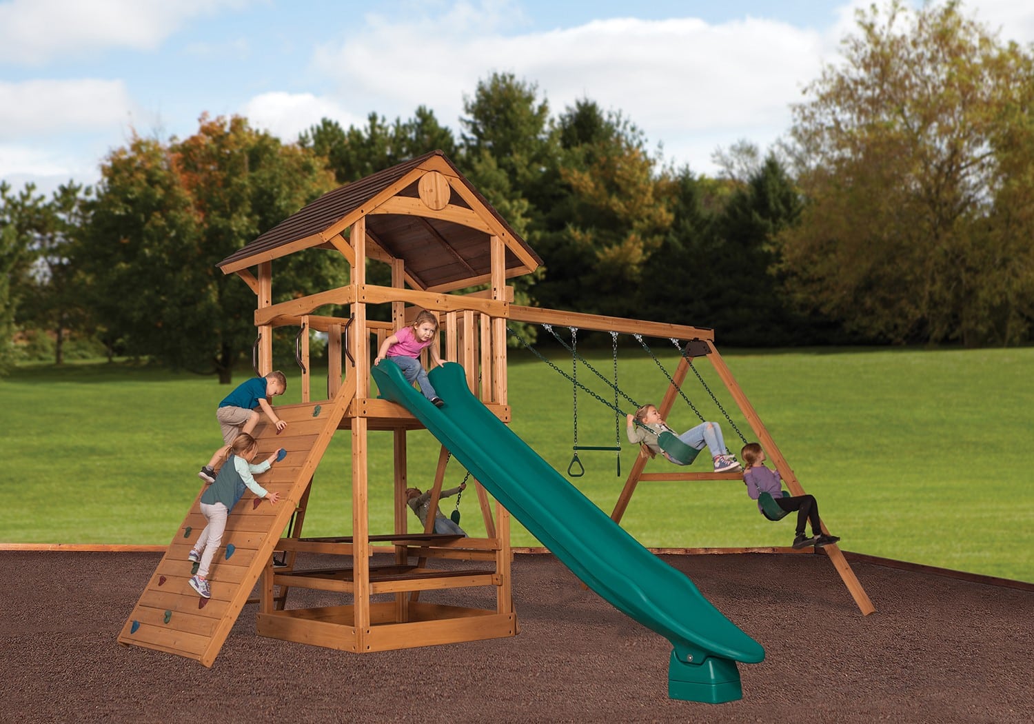 Olympian Outlook XL 1A Wooden Swing Set
