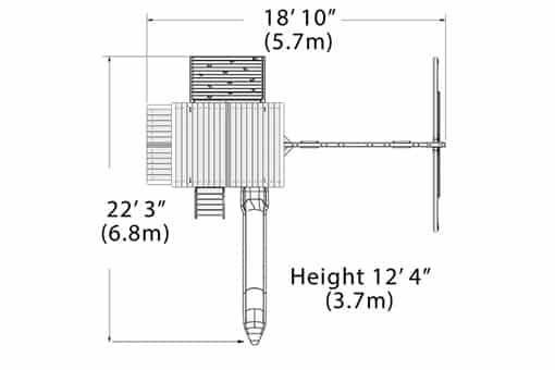 Olympian Outlook XL 2B Wooden Swing Set - Image 2