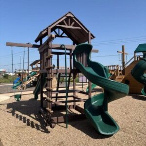DISPLAY Custom Olympian Space Saver Cedar Playset