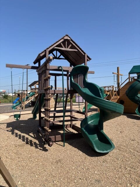 DISPLAY Custom Olympian Space Saver Cedar Playset